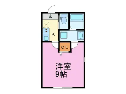 MAISON BLANC(1K/2階)の間取り写真