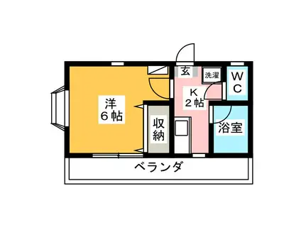 プレミール津島(1K/3階)の間取り写真