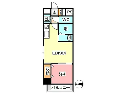 メゾン アルベロ(1LDK/1階)の間取り写真