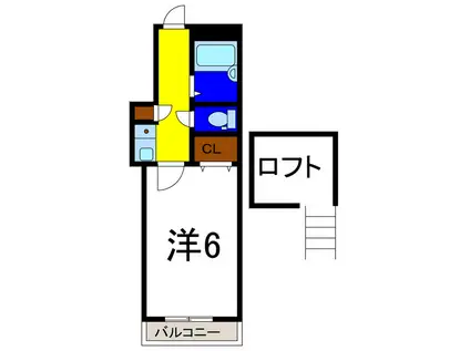 フェアリー大和町(1K/1階)の間取り写真