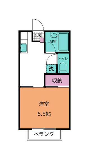 ホープウェル青野(1DK/1階)の間取り写真