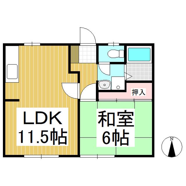サンライフ31(1LDK/2階)の間取り写真