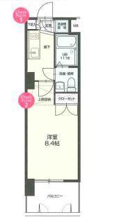 NO70 HARBOR サウス TOWER(1K/12階)の間取り写真