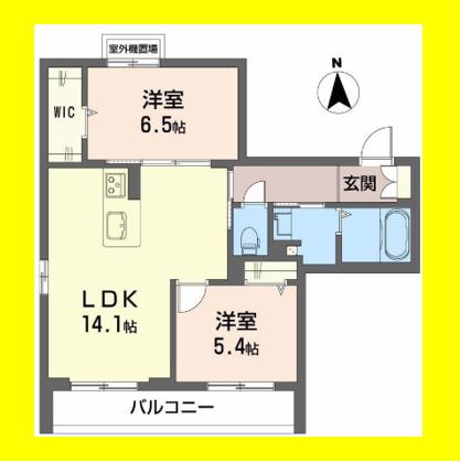 メルファレーン(2LDK/3階)の間取り写真