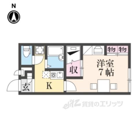 レオパレスアソシーサイドハイツ(1K/2階)の間取り写真