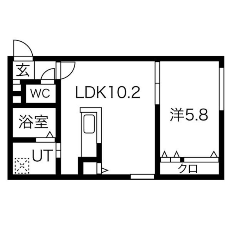 セレーノプリモ(1LDK/4階)の間取り写真