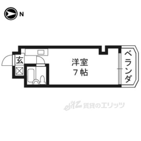 ベストサークル(ワンルーム/4階)の間取り写真