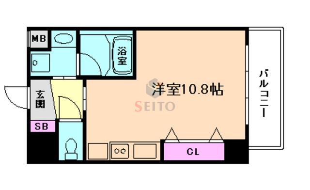 ドルチェヴィータ新大阪(ワンルーム/6階)の間取り写真