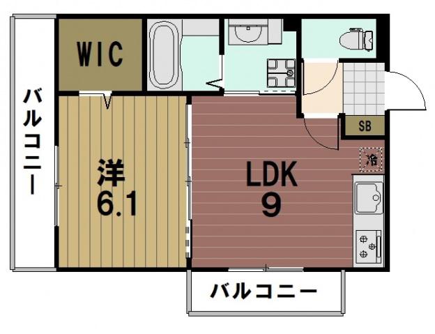 コージーコート西野(1LDK/3階)の間取り写真