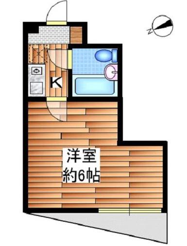 プレステージ三鷹(1K/2階)の間取り写真