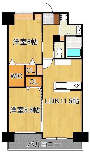 ベルステージ須賀町(2LDK/3階)の間取り写真