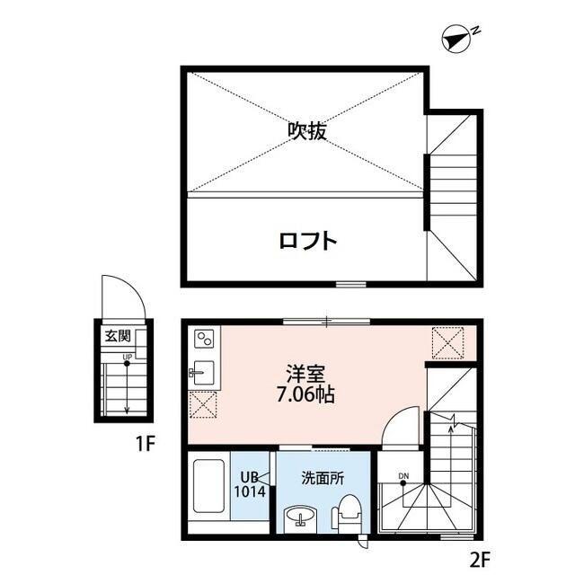 クリア立川(ワンルーム/2階)の間取り写真