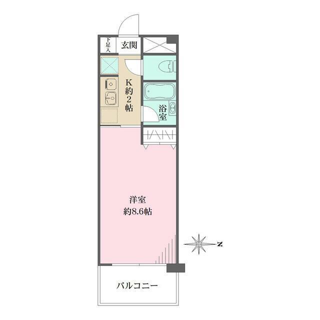 精養堂アパートメンツ(1K/2階)の間取り写真