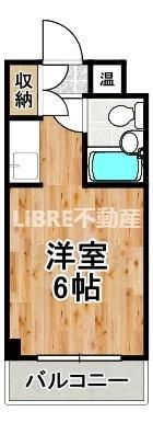 ビバリーヒルズ泉尾(1K/8階)の間取り写真