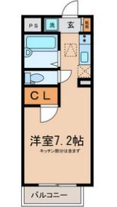 パルコートN(ワンルーム/1階)の間取り写真