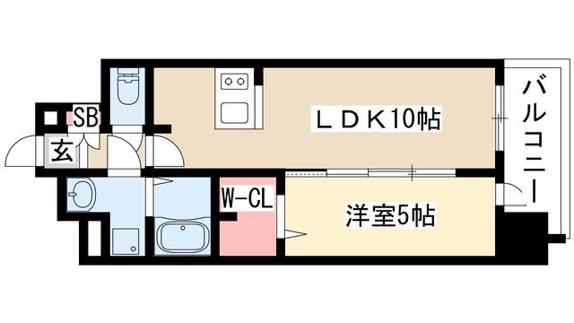 プレサンス大須観音駅前(1LDK/10階)の間取り写真