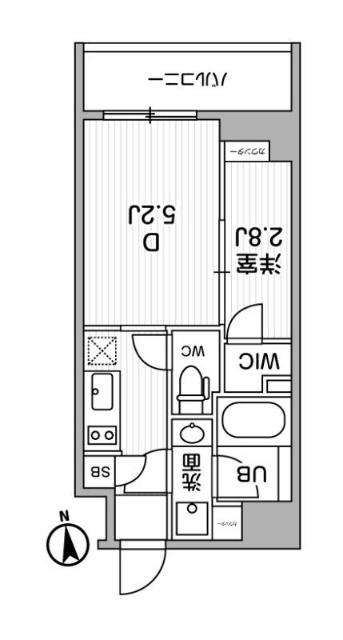 ALTERNA東池袋(2K/2階)の間取り写真