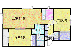 ミーツハオス(2LDK/2階)の間取り写真