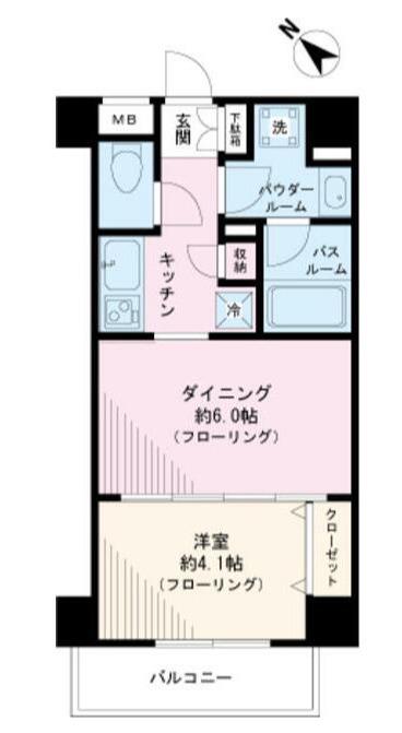 日神デュオステージ代田橋和泉通(1DK/2階)の間取り写真
