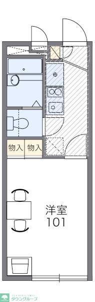 レオパレストリド(1K/3階)の間取り写真