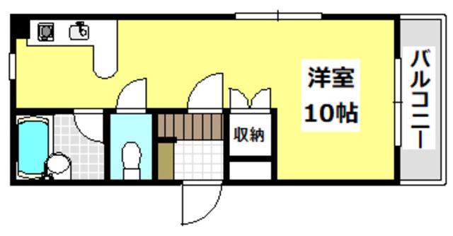 Jクレスト中穂積(ワンルーム/1階)の間取り写真