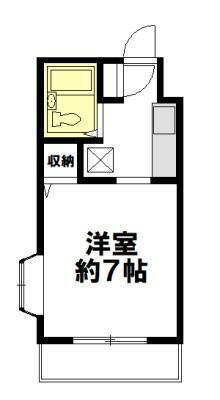 レジデンス吉岡(1K/2階)の間取り写真