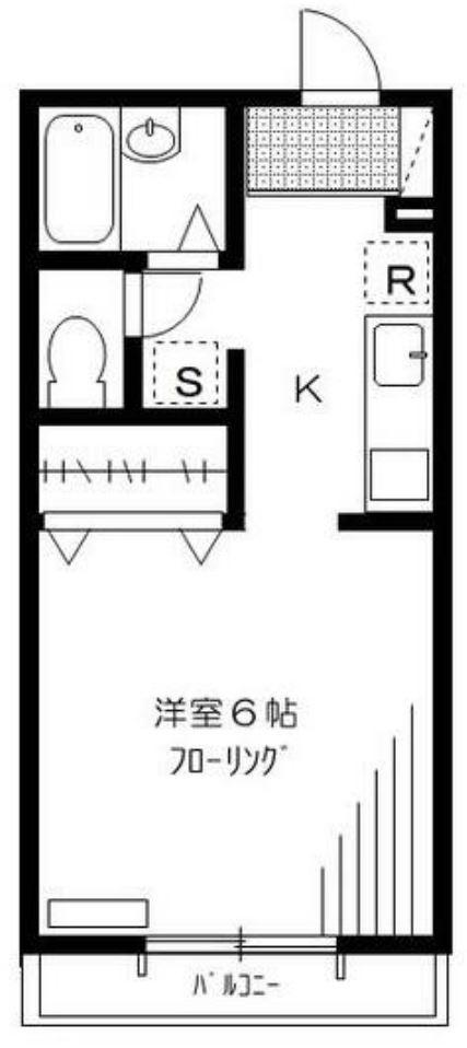 モアナラニハウス(1K/2階)の間取り写真