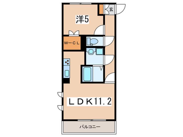 グランメールコート栄町(1LDK/1階)の間取り写真
