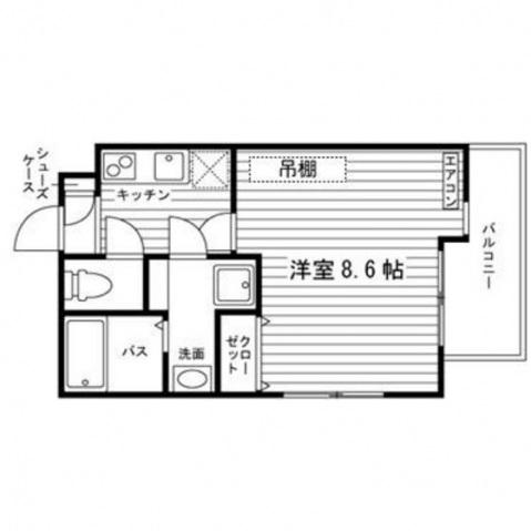アヴェニール住吉(1K/3階)の間取り写真