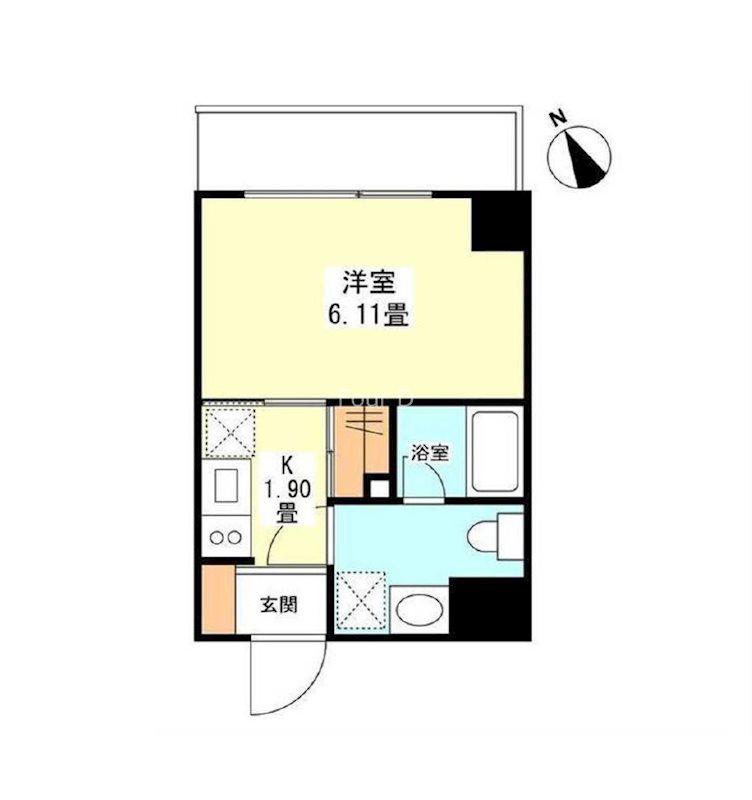 サンクレスト弐番館(1K/9階)の間取り写真