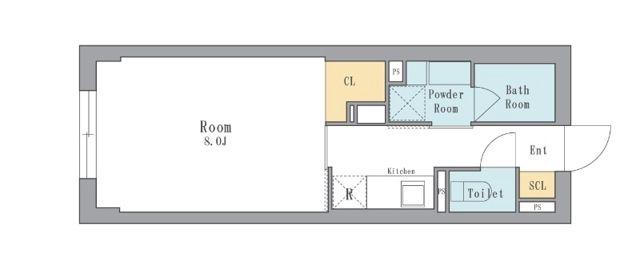 LEGALAND駒沢大学ANNEX(1K/2階)の間取り写真