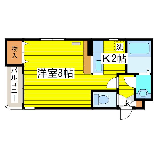 ノースコートN17(1K/4階)の間取り写真