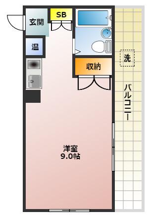 パティオ21(ワンルーム/3階)の間取り写真