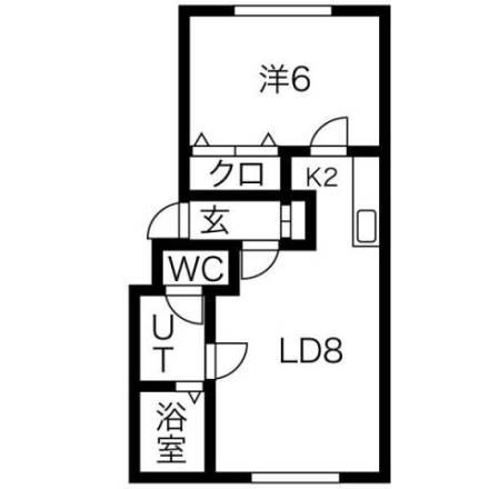 LOUANGE(1LDK/3階)の間取り写真