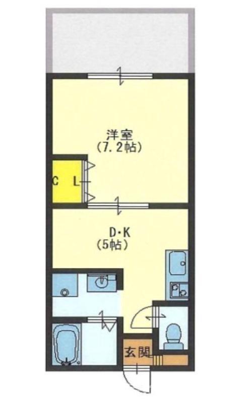 メゾン ド フランシスカ(1DK/2階)の間取り写真