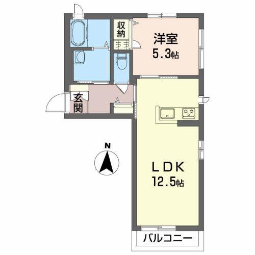コンフォール泉(1LDK/2階)の間取り写真