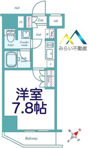 ARCOBALENOKAWASAKI(1K/3階)の間取り写真