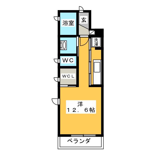 レフィナード(ワンルーム/1階)の間取り写真