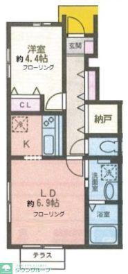 アジュール(1LDK/1階)の間取り写真