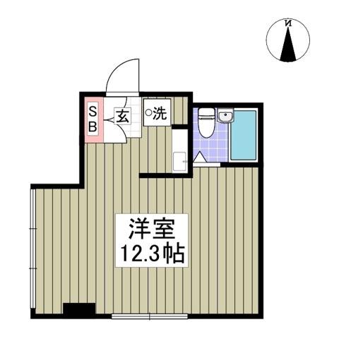 けやきヒルズ本町(ワンルーム/2階)の間取り写真