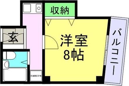 メゾントキワ曙(1K/2階)の間取り写真