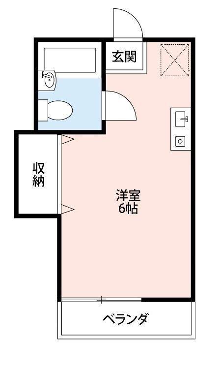 宝英ハイム(ワンルーム/1階)の間取り写真