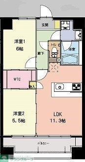 グレイスコート練馬(2LDK/8階)の間取り写真