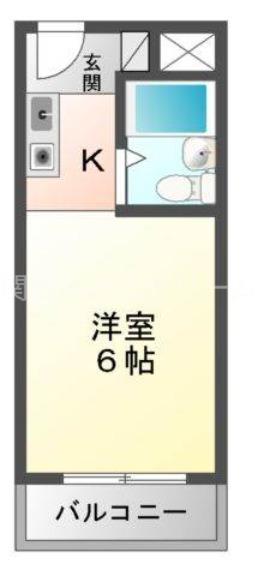 ヴィラ守口(ワンルーム/5階)の間取り写真