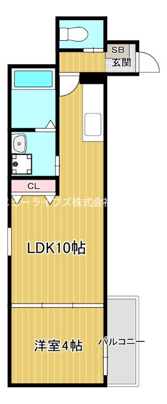 リックス大和田駅前(1LDK/3階)の間取り写真