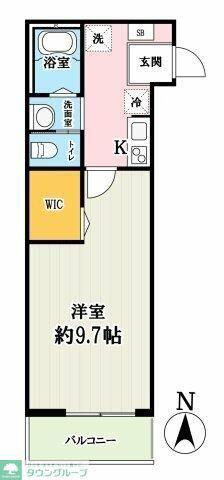 キャメル柏の葉キャンパス8(1K/1階)の間取り写真