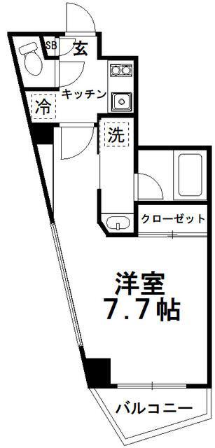 OZIO常盤台(1K/5階)の間取り写真