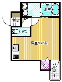 ステラウッド古市(ワンルーム/2階)の間取り写真