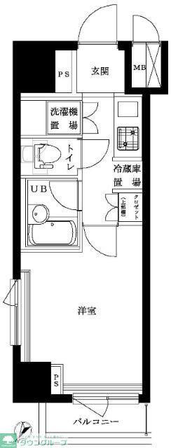 ルーブル豊島千石(1K/9階)の間取り写真