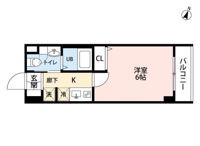 TM美園(1K/4階)の間取り写真